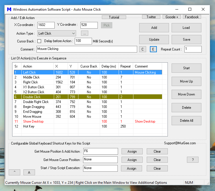 Screenshot of Windows Automation Software